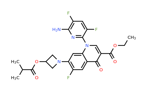 CAS 442526-91-2 | Ethyl 1-(6-amino-3,5-difluoropyridin-2-yl)-6-fluoro-7-(3-(isobutyryloxy)azetidin-1-yl)-4-oxo-1,4-dihydroquinoline-3-carboxylate