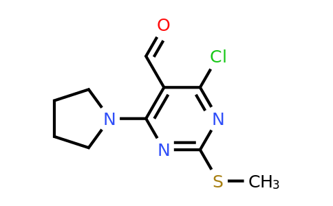 CAS 445040-59-5 | 4-Chloro-2-(methylthio)-6-(pyrrolidin-1-yl)pyrimidine-5-carbaldehyde