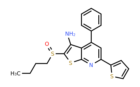 CAS 459147-39-8 | 2-(butane-1-sulfinyl)-4-phenyl-6-(thiophen-2-yl)thieno[2,3-b]pyridin-3-amine