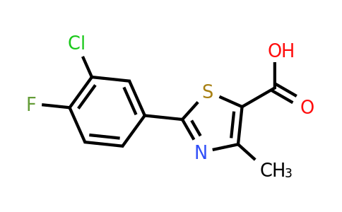 CAS 472804-06-1 | 2-(3-Chloro-4-fluorophenyl)-4-methylthiazole-5-carboxylic acid