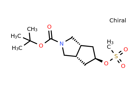 CAS 473837-14-8 | tert-butyl rel-(3aR,5s,6aS)-5-methylsulfonyloxy-3,3a,4,5,6,6a-hexahydro-1H-cyclopenta[c]pyrrole-2-carboxylate