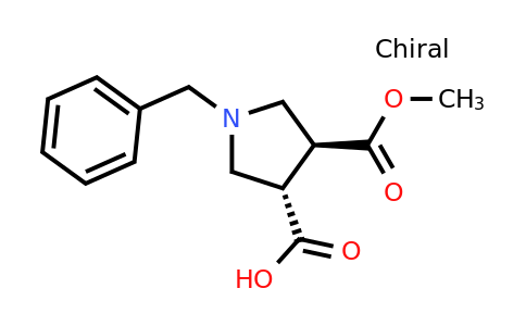 CAS 474317-64-1 | Trans-1-benzyl-4-(methoxycarbonyl)pyrrolidine-3-carboxylic acid