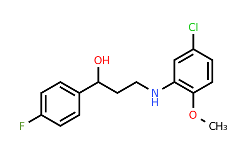CAS 477328-82-8 | 3-((5-Chloro-2-methoxyphenyl)amino)-1-(4-fluorophenyl)propan-1-ol