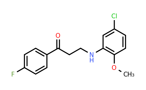 CAS 477328-92-0 | 3-((5-Chloro-2-methoxyphenyl)amino)-1-(4-fluorophenyl)propan-1-one