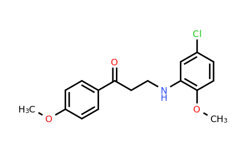CAS 477328-93-1 | 3-((5-Chloro-2-methoxyphenyl)amino)-1-(4-methoxyphenyl)propan-1-one