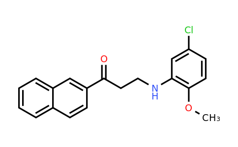 CAS 477328-96-4 | 3-((5-Chloro-2-methoxyphenyl)amino)-1-(naphthalen-2-yl)propan-1-one