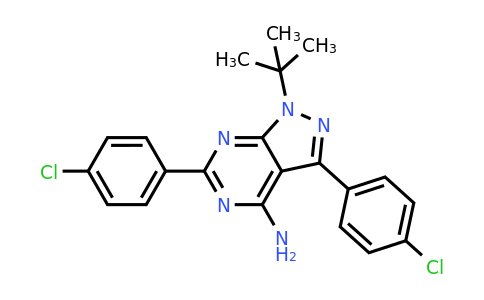 CAS 477845-29-7 | 1-(Tert-butyl)-3,6-bis(4-chlorophenyl)-1H-pyrazolo[3,4-D]pyrimidin-4-amine