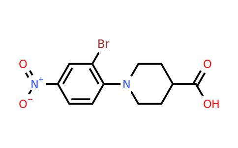 CAS 477856-91-0 | 1-(2-Bromo-4-nitrophenyl)-4-piperidinecarboxylic acid