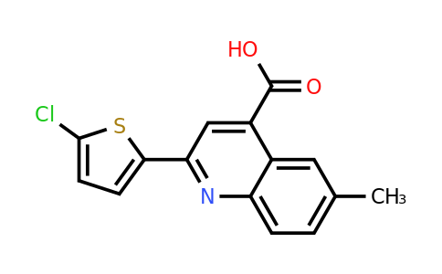 CAS 492442-28-1 | 2-(5-Chlorothiophen-2-yl)-6-methylquinoline-4-carboxylic acid