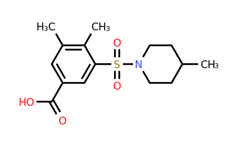CAS 494838-94-7 | 3,4-dimethyl-5-[(4-methylpiperidin-1-yl)sulfonyl]benzoic acid