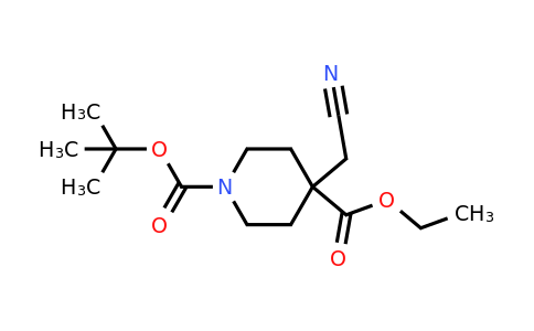 CAS 495414-81-8 | 1-tert-Butyl 4-ethyl 4-(cyanomethyl)piperidine-1,4-dicarboxylate