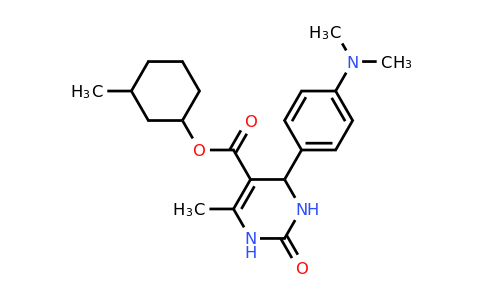 CAS 497164-98-4 | 3-Methylcyclohexyl 4-(4-(dimethylamino)phenyl)-6-methyl-2-oxo-1,2,3,4-tetrahydropyrimidine-5-carboxylate