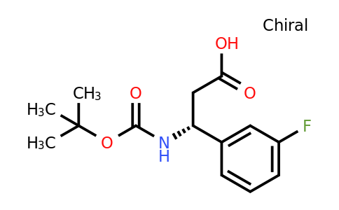 CAS 500789-04-8 | (3R)-3-{[(tert-butoxy)carbonyl]amino}-3-(3-fluorophenyl)propanoic acid
