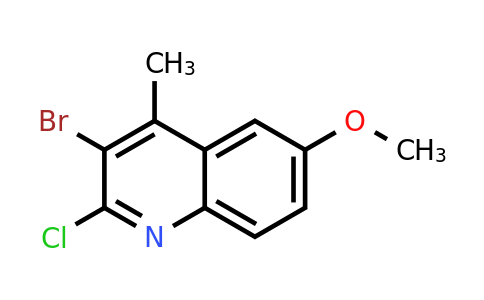 CAS 502171-92-8 | 3-Bromo-2-chloro-6-methoxy-4-methylquinoline