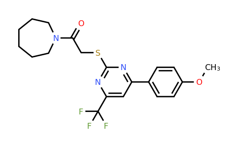 CAS 505048-81-7 | 1-(Azepan-1-yl)-2-((4-(4-methoxyphenyl)-6-(trifluoromethyl)pyrimidin-2-yl)thio)ethanone