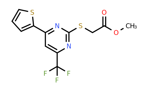 CAS 505053-94-1 | Methyl 2-((4-(thiophen-2-yl)-6-(trifluoromethyl)pyrimidin-2-yl)thio)acetate