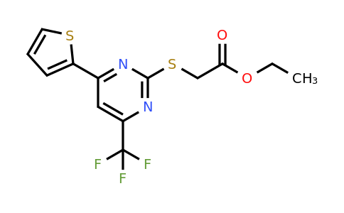 CAS 505054-22-8 | Ethyl 2-((4-(thiophen-2-yl)-6-(trifluoromethyl)pyrimidin-2-yl)thio)acetate
