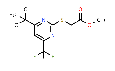 CAS 505054-59-1 | Methyl 2-((4-(tert-butyl)-6-(trifluoromethyl)pyrimidin-2-yl)thio)acetate