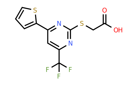 CAS 505054-60-4 | 2-((4-(Thiophen-2-yl)-6-(trifluoromethyl)pyrimidin-2-yl)thio)acetic acid