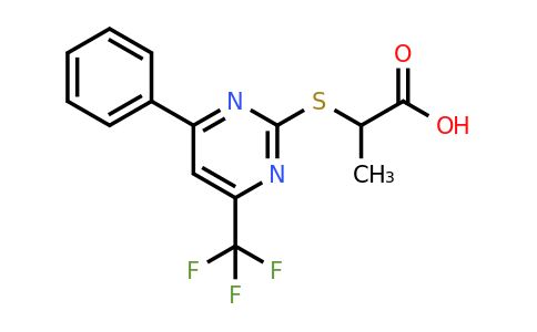 CAS 505054-76-2 | 2-((4-Phenyl-6-(trifluoromethyl)pyrimidin-2-yl)thio)propanoic acid