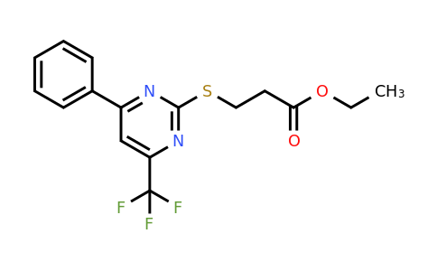 CAS 505064-91-5 | Ethyl 3-((4-phenyl-6-(trifluoromethyl)pyrimidin-2-yl)thio)propanoate