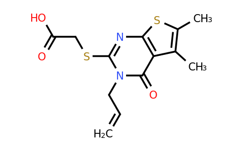 CAS 510724-80-8 | 2-{[5,6-dimethyl-4-oxo-3-(prop-2-en-1-yl)-3H,4H-thieno[2,3-d]pyrimidin-2-yl]sulfanyl}acetic acid