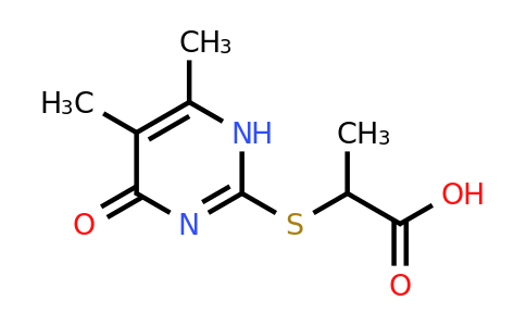 CAS 510734-66-4 | 2-((5,6-Dimethyl-4-oxo-1,4-dihydropyrimidin-2-yl)thio)propanoic acid