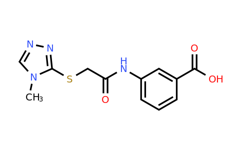 CAS 511284-39-2 | 3-{2-[(4-methyl-4H-1,2,4-triazol-3-yl)sulfanyl]acetamido}benzoic acid