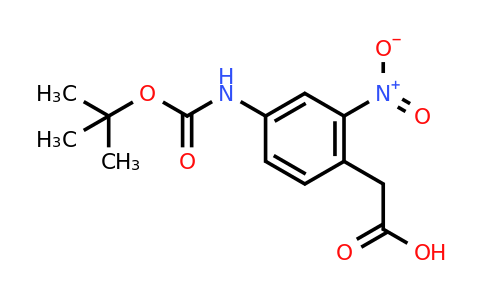CAS 512180-63-1 | 2-(4-(Tert-butoxycarbonylamino)-2-nitrophenyl)acetic acid