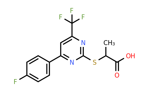 CAS 514180-15-5 | 2-((4-(4-Fluorophenyl)-6-(trifluoromethyl)pyrimidin-2-yl)thio)propanoic acid