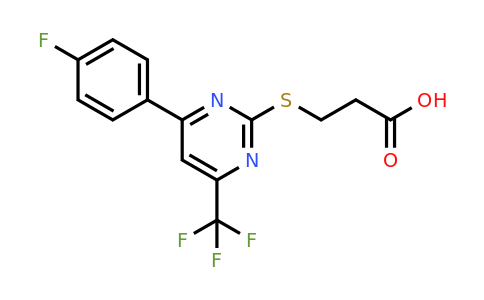 CAS 514180-29-1 | 3-((4-(4-Fluorophenyl)-6-(trifluoromethyl)pyrimidin-2-yl)thio)propanoic acid