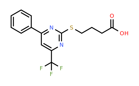 CAS 514180-40-6 | 4-((4-Phenyl-6-(trifluoromethyl)pyrimidin-2-yl)thio)butanoic acid