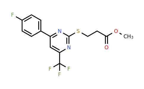CAS 514180-96-2 | Methyl 3-((4-(4-fluorophenyl)-6-(trifluoromethyl)pyrimidin-2-yl)thio)propanoate