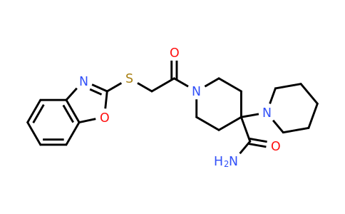 CAS 516455-99-5 | 1-(2-(Benzo[D]oxazol-2-ylthio)acetyl)-4-(piperidin-1-YL)piperidine-4-carboxamide