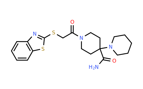CAS 517869-08-8 | 1-(2-(Benzo[D]thiazol-2-ylthio)acetyl)-4-(piperidin-1-YL)piperidine-4-carboxamide