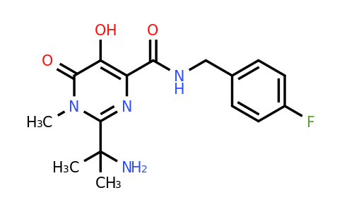 CAS 518048-03-8 | 2-(2-Aminopropan-2-yl)-N-(4-fluorobenzyl)-5-hydroxy-1-methyl-6-oxo-1,6-dihydropyrimidine-4-carboxamide