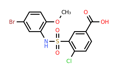 CAS 522624-47-1 | 3-[(5-bromo-2-methoxyphenyl)sulfamoyl]-4-chlorobenzoic acid