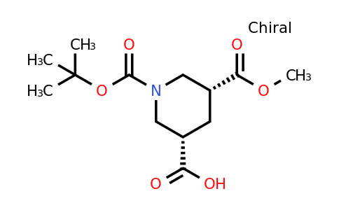 CAS 534572-28-6 | (3S,5R)-1-[(tert-butoxy)carbonyl]-5-(methoxycarbonyl)piperidine-3-carboxylic acid