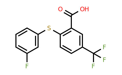 2-[(3-fluorophenyl)sulfanyl]-5-(trifluoromethyl)benzoic acid
