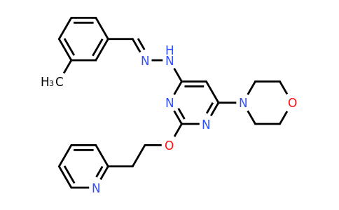 CAS 541550-19-0 | 4-{6-[(2E)-2-[(3-methylphenyl)methylidene]hydrazin-1-yl]-2-[2-(pyridin-2-yl)ethoxy]pyrimidin-4-yl}morpholine