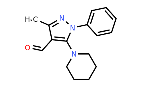 CAS 5499-70-7 | 3-methyl-1-phenyl-5-(piperidin-1-yl)-1H-pyrazole-4-carbaldehyde