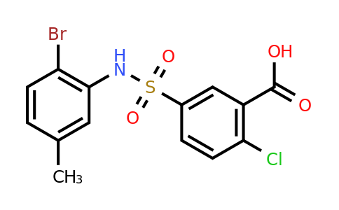 CAS 554405-81-1 | 5-[(2-bromo-5-methylphenyl)sulfamoyl]-2-chlorobenzoic acid