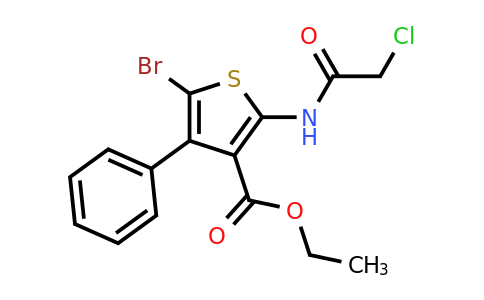 CAS 554405-83-3 | ethyl 5-bromo-2-(2-chloroacetamido)-4-phenylthiophene-3-carboxylate