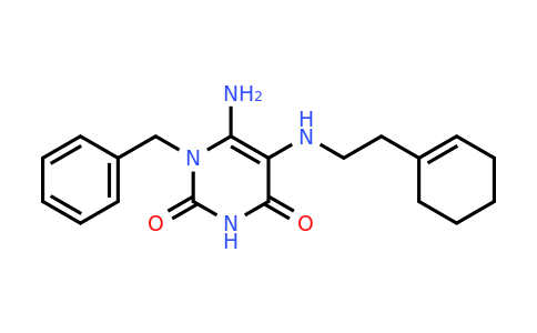 CAS 554423-30-2 | 6-amino-1-benzyl-5-{[2-(cyclohex-1-en-1-yl)ethyl]amino}-1,2,3,4-tetrahydropyrimidine-2,4-dione