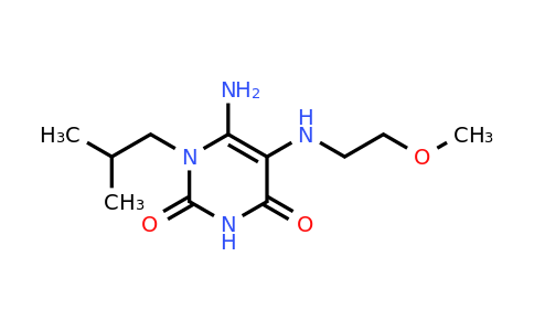 CAS 554427-28-0 | 6-amino-5-[(2-methoxyethyl)amino]-1-(2-methylpropyl)-1,2,3,4-tetrahydropyrimidine-2,4-dione