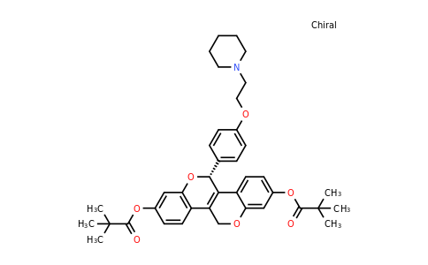 CAS 554429-88-8 | Bis(2,2-dimethylpropionic acid) 5(R)-[4-[2-(1-piperidinyl)ethoxy]phenyl]-5,11-dihydro-1-benzopyran[4,3-c][1]benzopyran-2,8-diyl diester