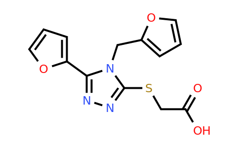 CAS 557066-48-5 | 2-{[5-(furan-2-yl)-4-[(furan-2-yl)methyl]-4H-1,2,4-triazol-3-yl]sulfanyl}acetic acid