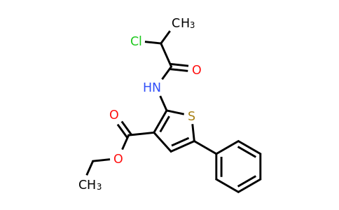 CAS 565165-67-5 | ethyl 2-(2-chloropropanamido)-5-phenylthiophene-3-carboxylate