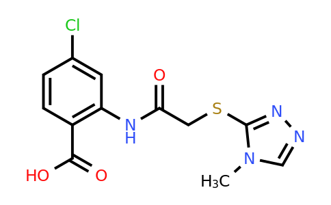 CAS 565166-34-9 | 4-chloro-2-{2-[(4-methyl-4H-1,2,4-triazol-3-yl)sulfanyl]acetamido}benzoic acid