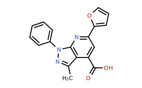 CAS 565167-01-3 | 6-(Furan-2-yl)-3-methyl-1-phenyl-1H-pyrazolo[3,4-b]pyridine-4-carboxylic acid